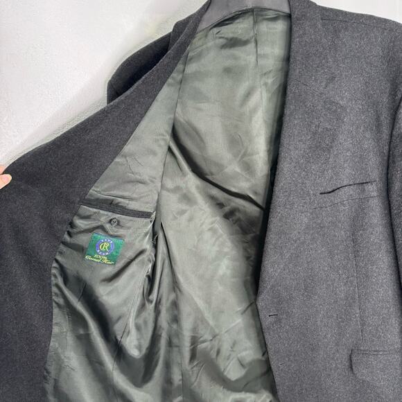 Camel Hair Club Room Gray 2-Button Blazer Jacket Sport Coat Size 46L - Picture 6 of 8